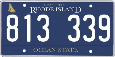 RI license plate 813339