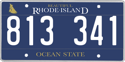 RI license plate 813341