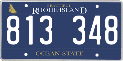 RI license plate 813348