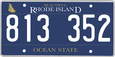 RI license plate 813352