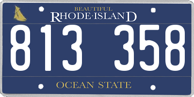 RI license plate 813358