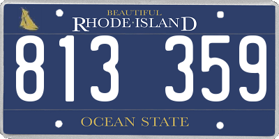 RI license plate 813359