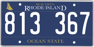 RI license plate 813367