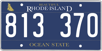 RI license plate 813370