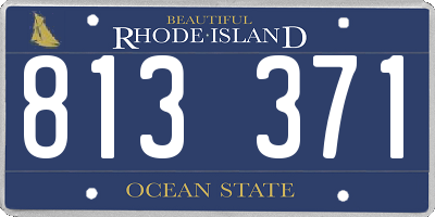 RI license plate 813371