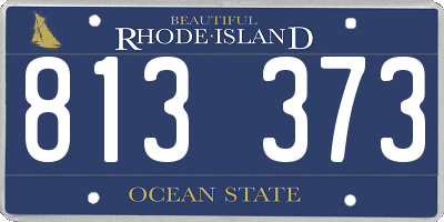 RI license plate 813373