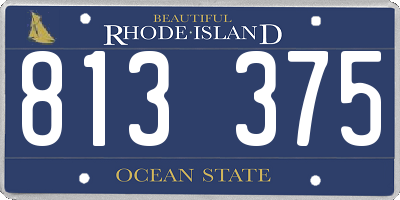 RI license plate 813375