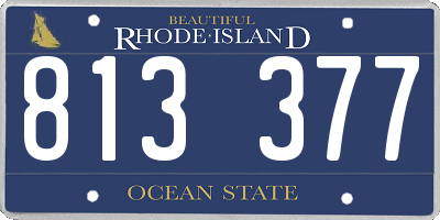 RI license plate 813377
