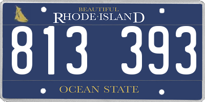 RI license plate 813393