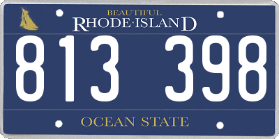 RI license plate 813398