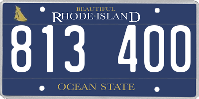 RI license plate 813400