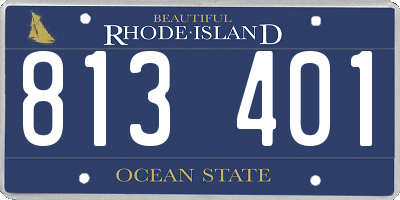 RI license plate 813401