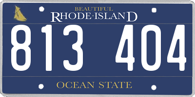 RI license plate 813404