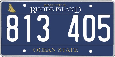 RI license plate 813405