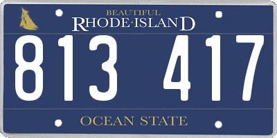 RI license plate 813417