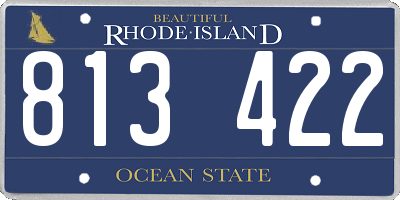 RI license plate 813422