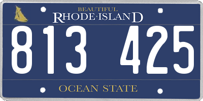 RI license plate 813425