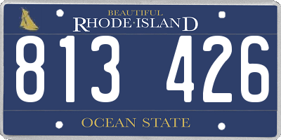 RI license plate 813426