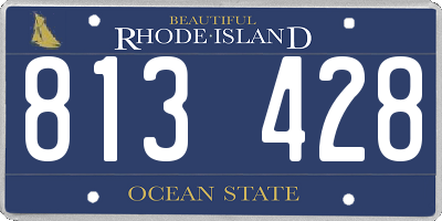 RI license plate 813428