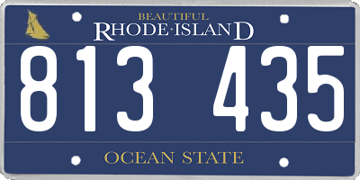 RI license plate 813435