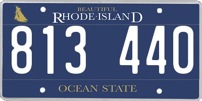 RI license plate 813440