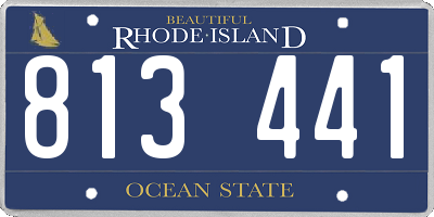 RI license plate 813441