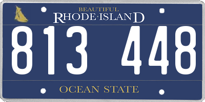 RI license plate 813448