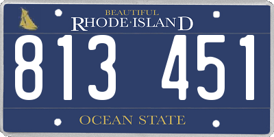 RI license plate 813451