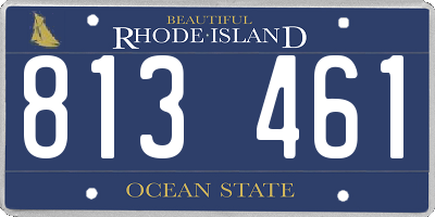 RI license plate 813461