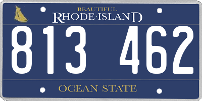 RI license plate 813462