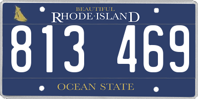 RI license plate 813469