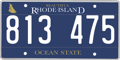 RI license plate 813475