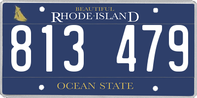 RI license plate 813479