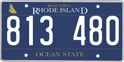 RI license plate 813480