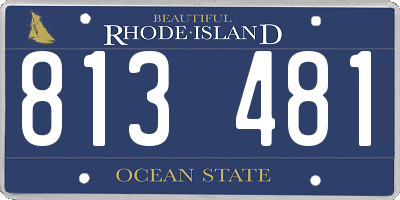 RI license plate 813481