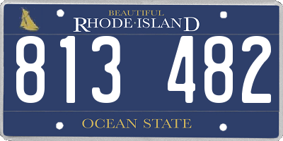 RI license plate 813482