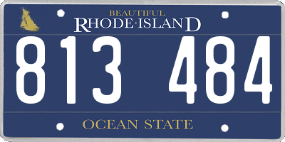 RI license plate 813484
