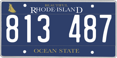 RI license plate 813487