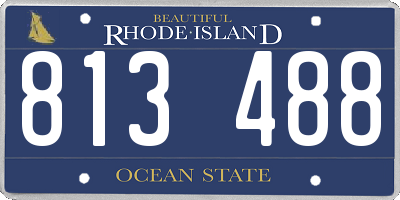 RI license plate 813488