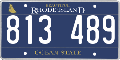 RI license plate 813489