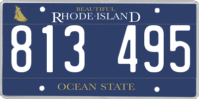 RI license plate 813495