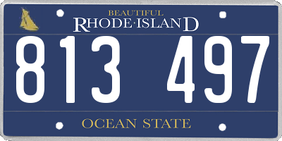 RI license plate 813497