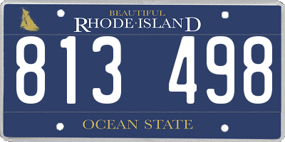 RI license plate 813498