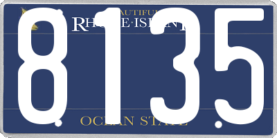 RI license plate 8135