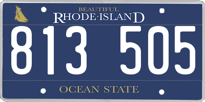 RI license plate 813505
