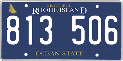 RI license plate 813506