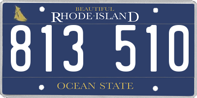 RI license plate 813510