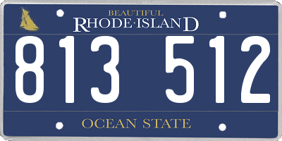 RI license plate 813512