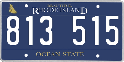RI license plate 813515