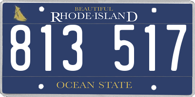 RI license plate 813517